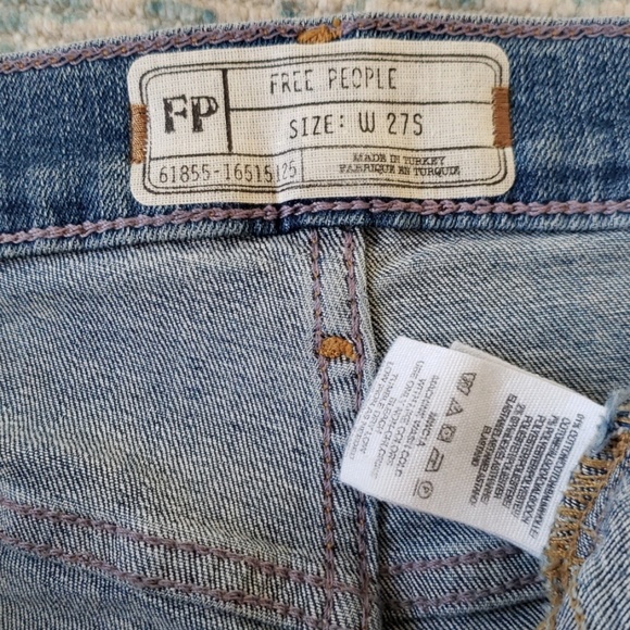 FREE PEOPLE High Waisted Jeans W 27 S - Picture 4 of 5